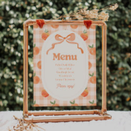 8x10 Inch Peach Party Menu Sign