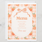 8x10 Inch Peach Party Menu Sign (Voorkant)