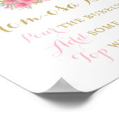 8x10-inch roze en goudpompoenen Poster (Hoek)