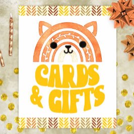 8x10 Kaarten & Cadeaus Boho Woodland Fox Verjaarda Poster