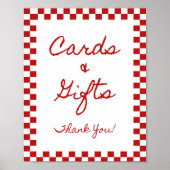 8x10" Kaarten en geschenken teken handgeschreven l Poster (Voorkant)