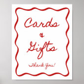 8x10" Kaarten en geschenken teken handgeschreven l Poster (Voorkant)