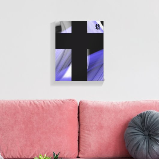 8x10" Lavendel Moon Trend Abstracte Art Violet Canvas Afdruk (Insitu (Woonkamer))