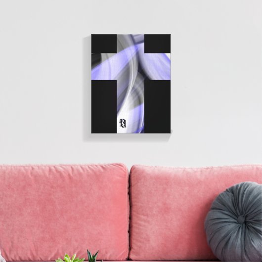 8x10" Lavendel Moon Trend Abstracte Art Violet Canvas Afdruk (Insitu (Woonkamer))