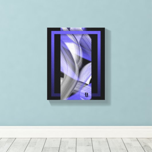 8x10" Lavendel Moon Trend Abstracte Art Violet Canvas Afdruk (Insitu (Houten vloer))
