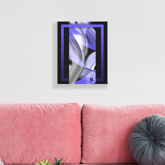 8x10" Lavendel Moon Trend Abstracte Art Violet Canvas Afdruk (Insitu (Woonkamer))