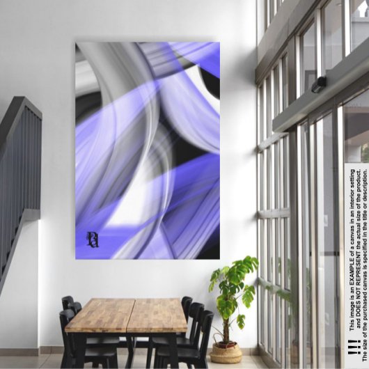 8x10" Lavendel Moon Trend Abstracte Art Violet Canvas Afdruk