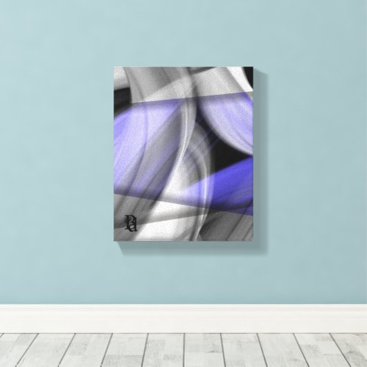 8x10" Lavendel Moon Trend Abstracte Art Violet Canvas Afdruk (Insitu (Houten vloer))