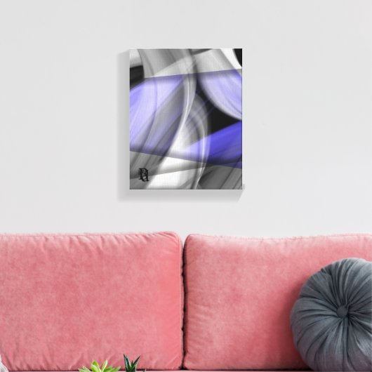 8x10" Lavendel Moon Trend Abstracte Art Violet Canvas Afdruk (Insitu (Woonkamer))
