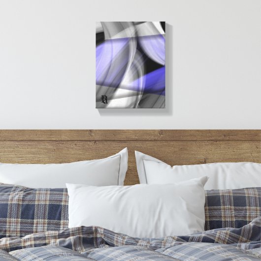 8x10" Lavendel Moon Trend Abstracte Art Violet Canvas Afdruk (Insitu (Slaapkamer))