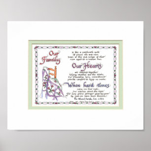 8x10 M464 - onze familiepatchwork Quilt Poster