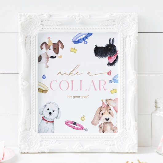 8x10 Maak een hondenhalsband teken