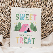 8x10 Meisje Camping Treat Favor Sign