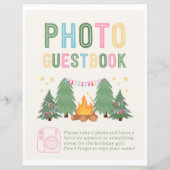 8x10 Meisjes Camping Foto Gastenboek Teken (Voorkant)