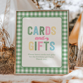 8x10 Meisjes Camping Kaarten en Geschenken Teken