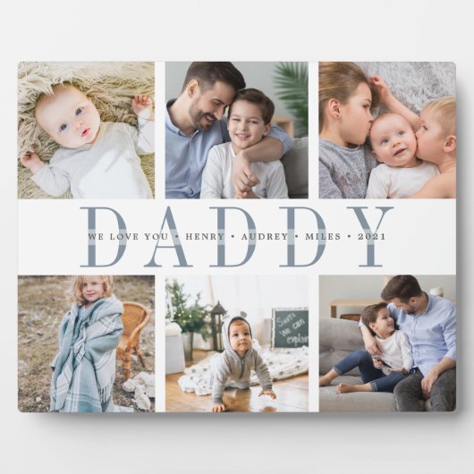 8x10 "Papa" vaders Dag Kinder Foto Collage Fotoplaat (Voorkant)