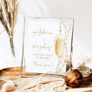 8x10" Parels en Prosecco advies en wensen ondertek Poster