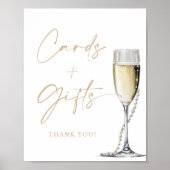8x10" Parels en Prosecco Kaarten en Cadeaus Bord Poster (Voorkant)