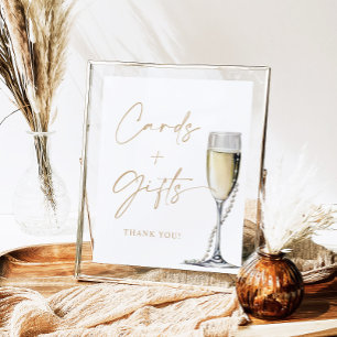8x10" Parels en Prosecco Kaarten en Cadeaus Bord Poster