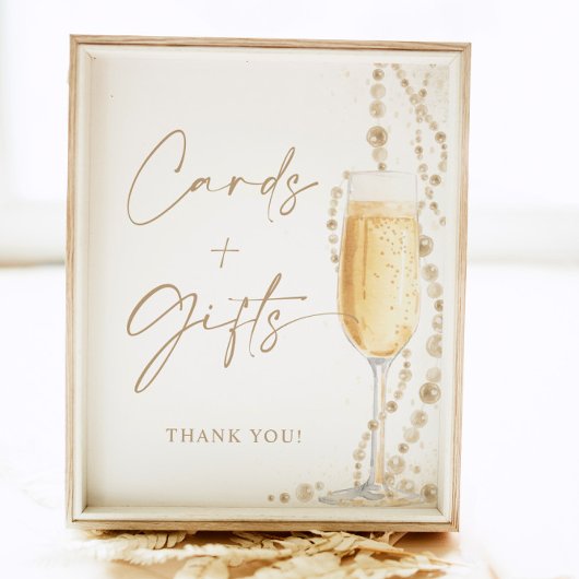 8x10" Parels en Prosecco Kaarten en geschenken Tek Poster