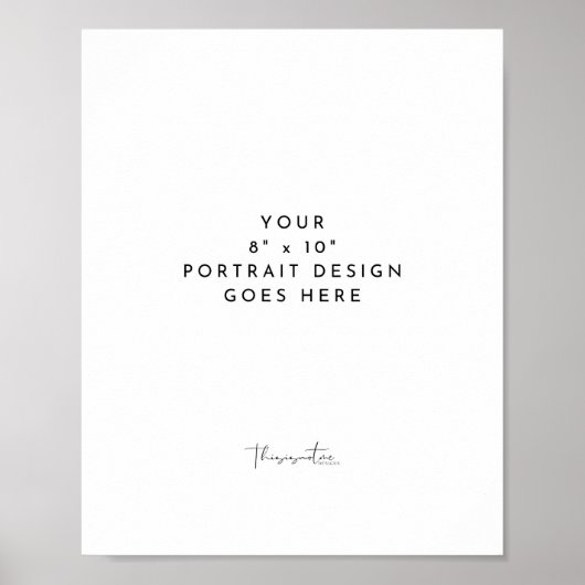 8x10" Portret Verticaal Template Poster (Voorkant)