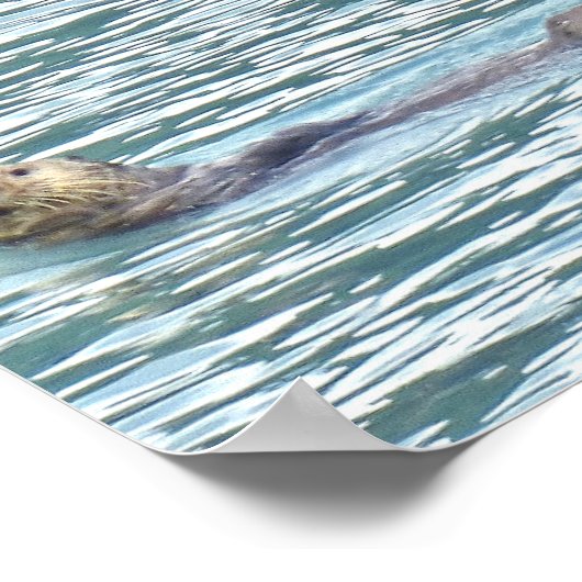 8x10 Poster papier (Matte) van otter (Hoek)