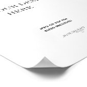 8x10" Poster Portret Trouwbord Afdrukken (Hoek)