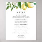 8x10 Printable Lemon Floral Menu Sign Poster (Voorkant)