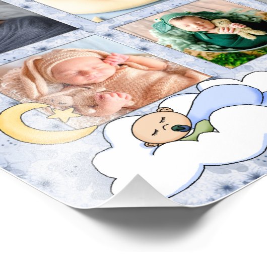 8x10 Proud Grandma New Baby Boy Foto Lijst Afdruk (Hoek)