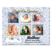 8x10 Proud Grandma New Baby Boy Foto Lijst Afdruk (Voorkant)