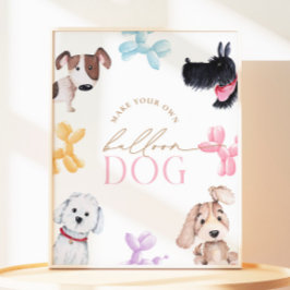 8x10 Puppy Paw-Ty Maak een Ballon Dog Sign