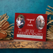 8x10 Robijn 40e huwelijksverjaardag Foto Fotoplaat (Zijkant)