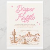 8x10 Roze Western Luier Raffle Bord (Voorkant)