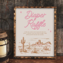 8x10 Roze Western Luier Raffle Bord