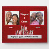 8x10 Ruby 40th Wedding Jubileum Square Photos Fotoplaat (Voorkant)
