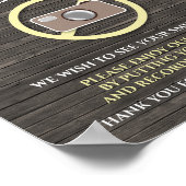 8x10 Rustic Country Wood Unplugged Wedding Sign Poster (Hoek)