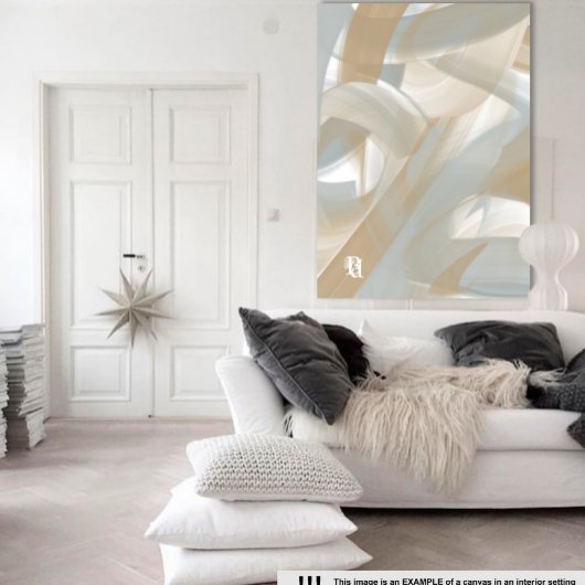 8x10" Sandy Tornado Trend Abstracte Kunst Beige Canvas Afdruk