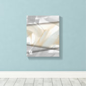 8x10" Sandy Tornado Trend Abstracte Kunst Beige Canvas Afdruk (Insitu (Houten vloer))