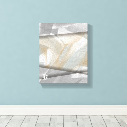 8x10" Sandy Tornado Trend Abstracte Kunst Beige Canvas Afdruk (Insitu (Houten vloer))