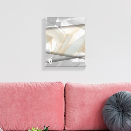 8x10" Sandy Tornado Trend Abstracte Kunst Beige Canvas Afdruk (Insitu (Woonkamer))