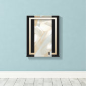 8x10" Sandy Tornado Trend Abstracte Kunst Beige Canvas Afdruk (Insitu (Houten vloer))