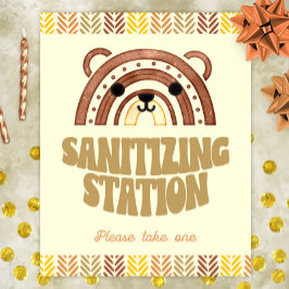 8x10 Sanitizer Station Boho Woodland Beer Verjaard Poster