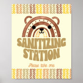 8x10 Sanitizer Station Boho Woodland Beer Verjaard Poster (Voorkant)