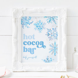8x10 Sneeuwvlok Hete Chocolade Bar Bord