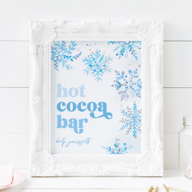 8x10 Sneeuwvlok Hete Chocolade Bar Bord (Creator heeft geüpload)