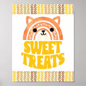 8x10 Snoepjes Boho Woodland Fox Verjaardag Dessert Poster (Voorkant)
