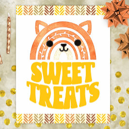 8x10 Snoepjes Boho Woodland Fox Verjaardag Dessert Poster
