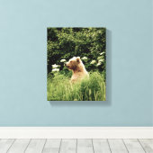 8x10 Stretched Canvas Afdrukken met grizzly-beer (Insitu (Houten vloer))