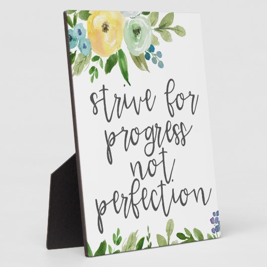 8x10 Strive for Progress Not Perfection Fotoplaat (Zijkant)
