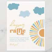 8x10 Sun Baby shower Luier Raffle Sign (Voorkant)